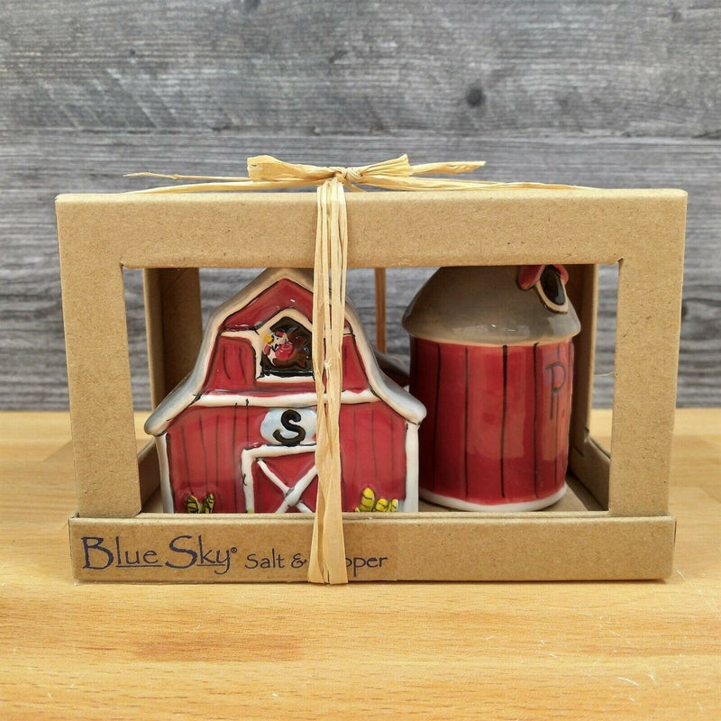 Load image into Gallery viewer, Barn and Silo Salt Pepper Farm Set Collectible by Blue Sky Clayworks