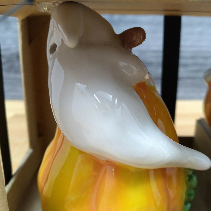 Load image into Gallery viewer, Halloween Pumpkins & Ghosts Salt Pepper Set Collectible by Blue Sky Clayworks