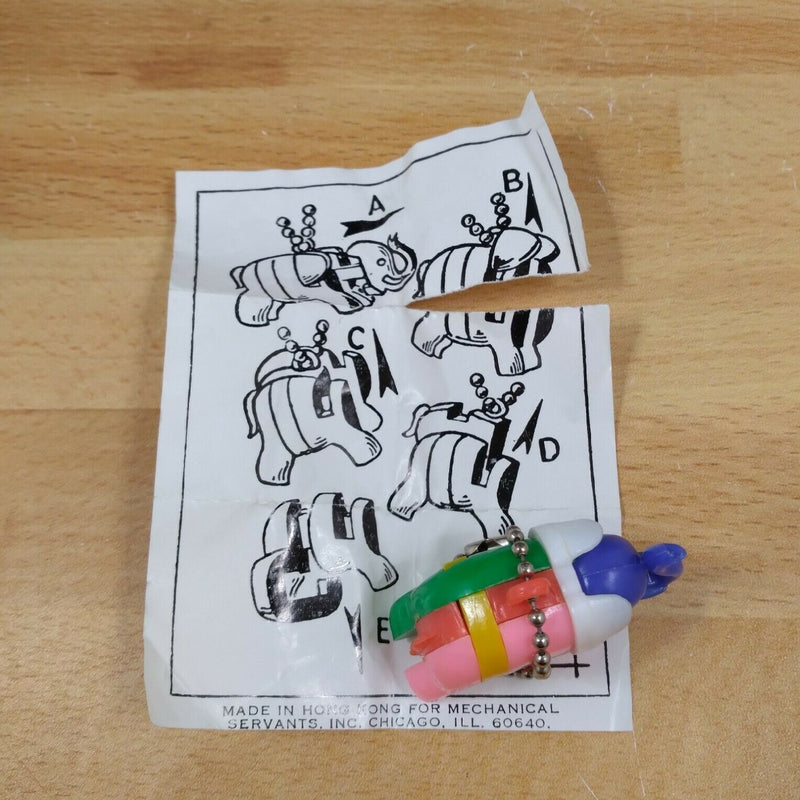 Load image into Gallery viewer, Elephant Plastic Keychain Puzzle Vending Charm Gumball Machine 1960'S