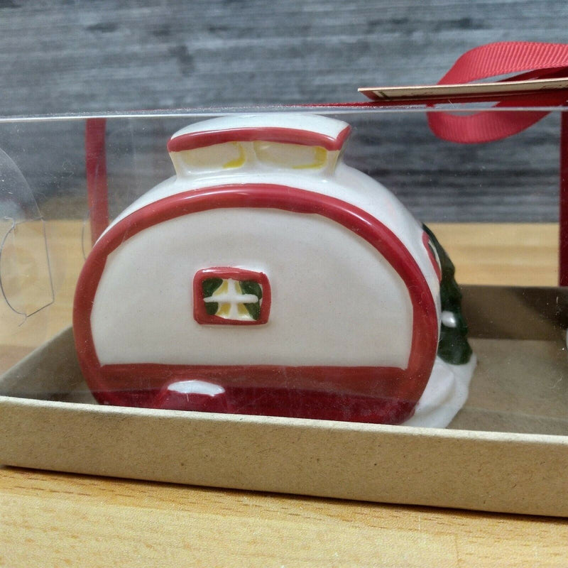 Load image into Gallery viewer, Retro Camper Holiday Design Salt Pepper Set Collectible by Blue Sky Clayworks