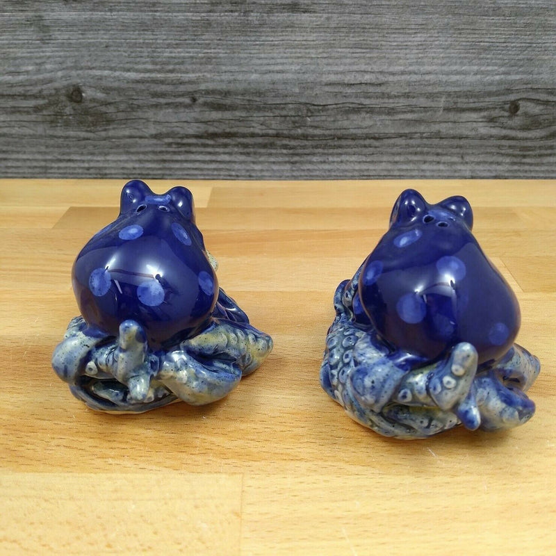 Load image into Gallery viewer, Blue Octopus Salt Pepper Set Nautical Sea Life Collectible by Blue Sky Clayworks