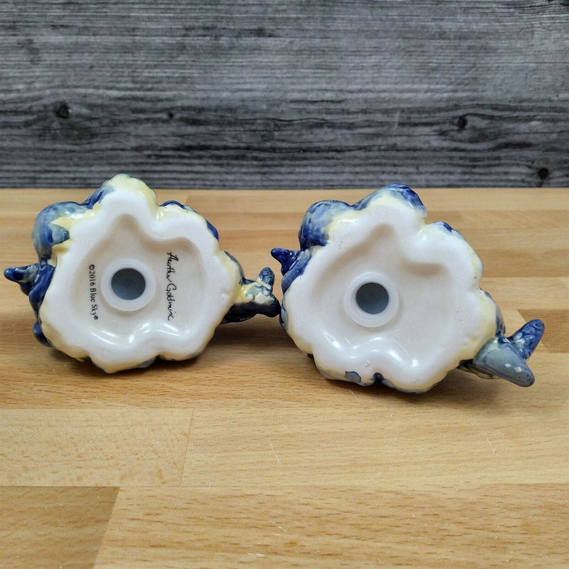 Load image into Gallery viewer, Blue Octopus Salt Pepper Set Nautical Sea Life Collectible by Blue Sky Clayworks