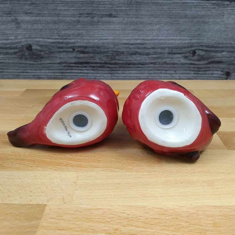 Load image into Gallery viewer, Red Cardinal Salt Pepper Male & Female Set Ceramic Love Birds by Blue Sky