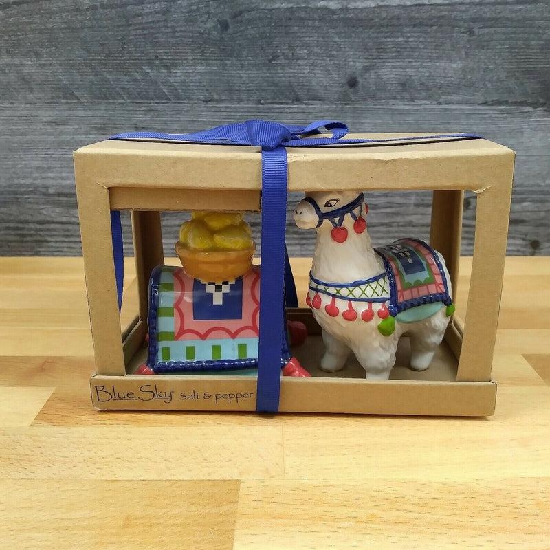 Load image into Gallery viewer, Lemon Llama Salt Pepper Set Collectible by Blue Sky Clayworks