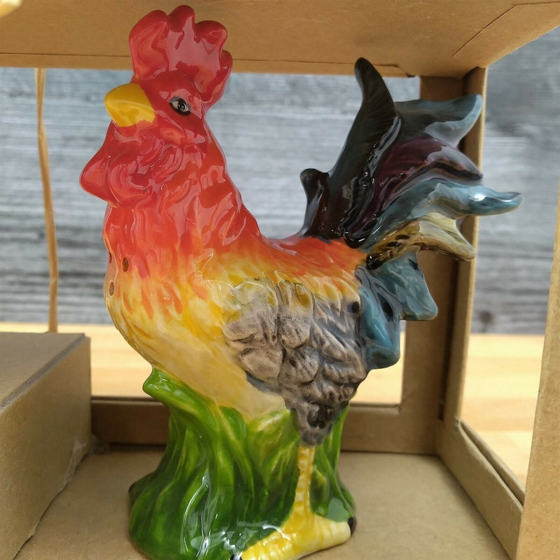 Load image into Gallery viewer, Roosters Salt Pepper Set Farm Scene Country Collectible by Blue Sky Clayworks