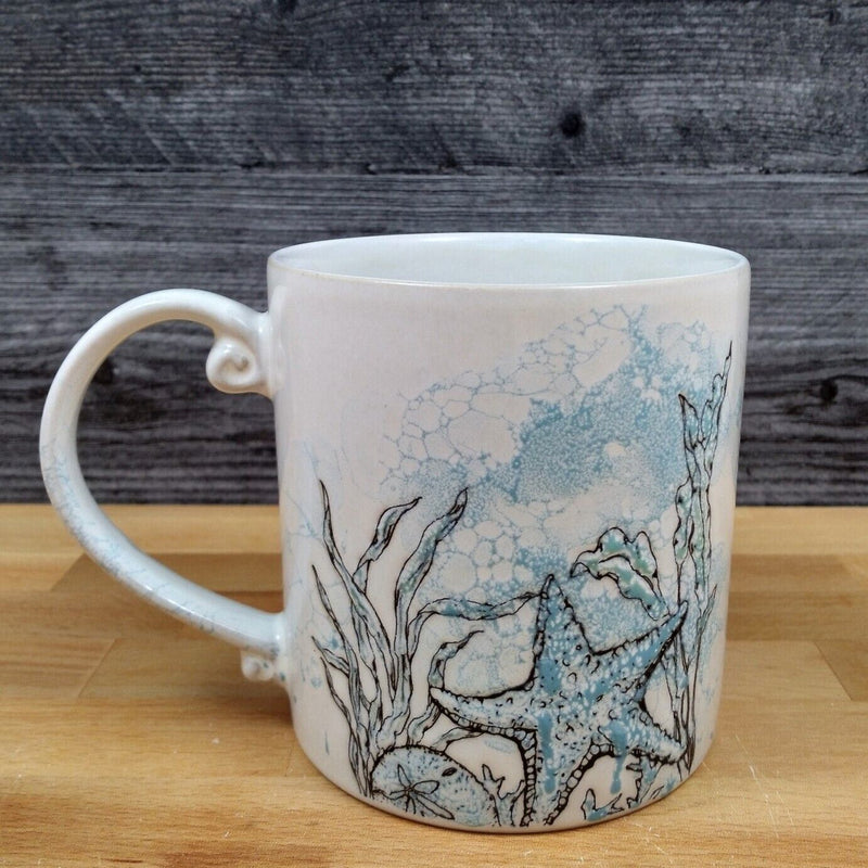 Load image into Gallery viewer, Star Fish Ceramic Coffee Mug Sea Nautical Beverage Cup 21oz (621ml) by Blue Sky