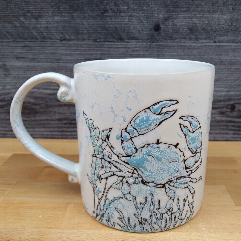 Load image into Gallery viewer, Crab Ceramic Coffee Mug Sea Nautical Beverage Cup 21oz (621ml) by Blue Sky