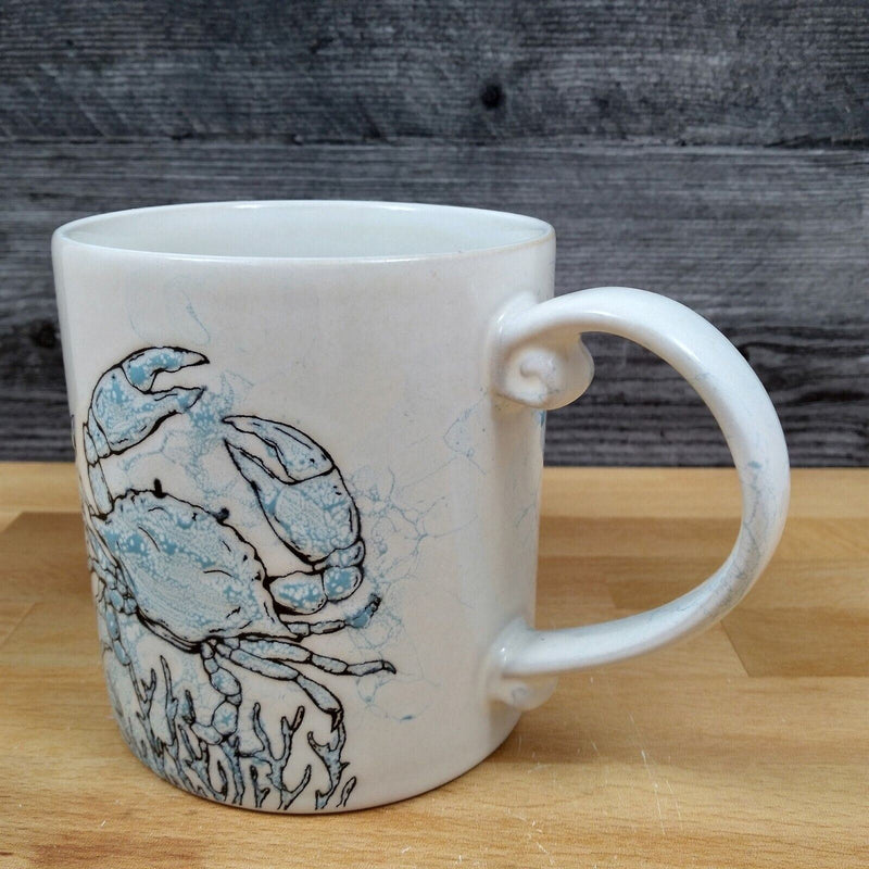 Load image into Gallery viewer, Crab Ceramic Coffee Mug Sea Nautical Beverage Cup 21oz (621ml) by Blue Sky