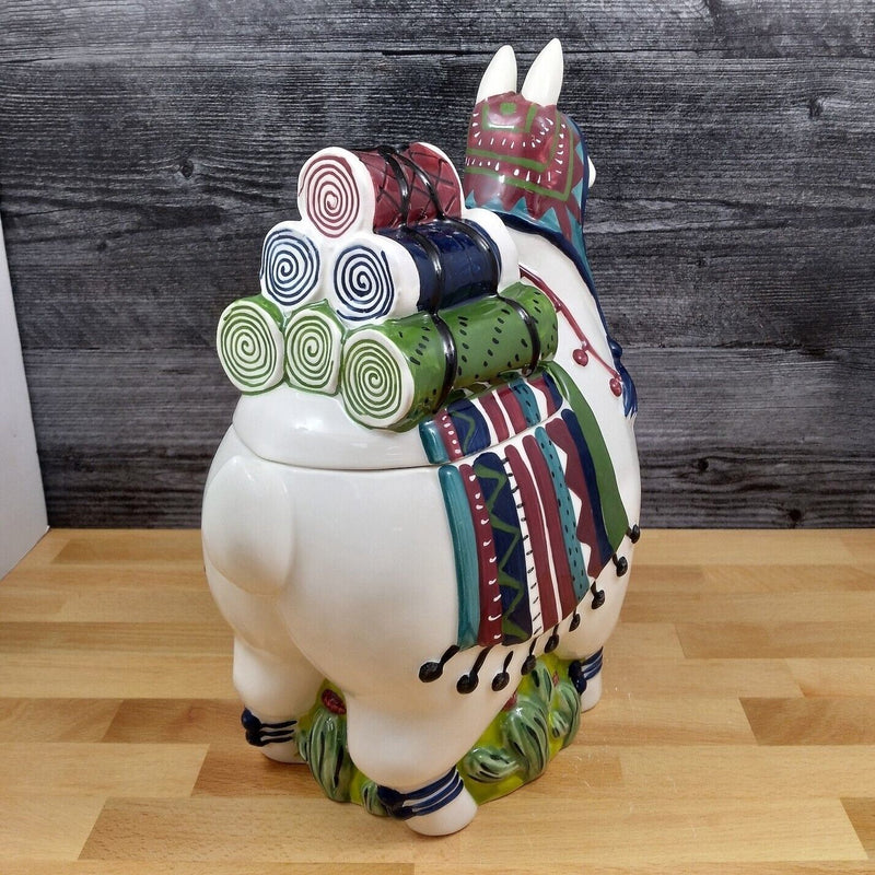 Load image into Gallery viewer, Llama Cookie Treat Jar Kitchen Canister by Blue Sky Heather Goldminc Ceramic
