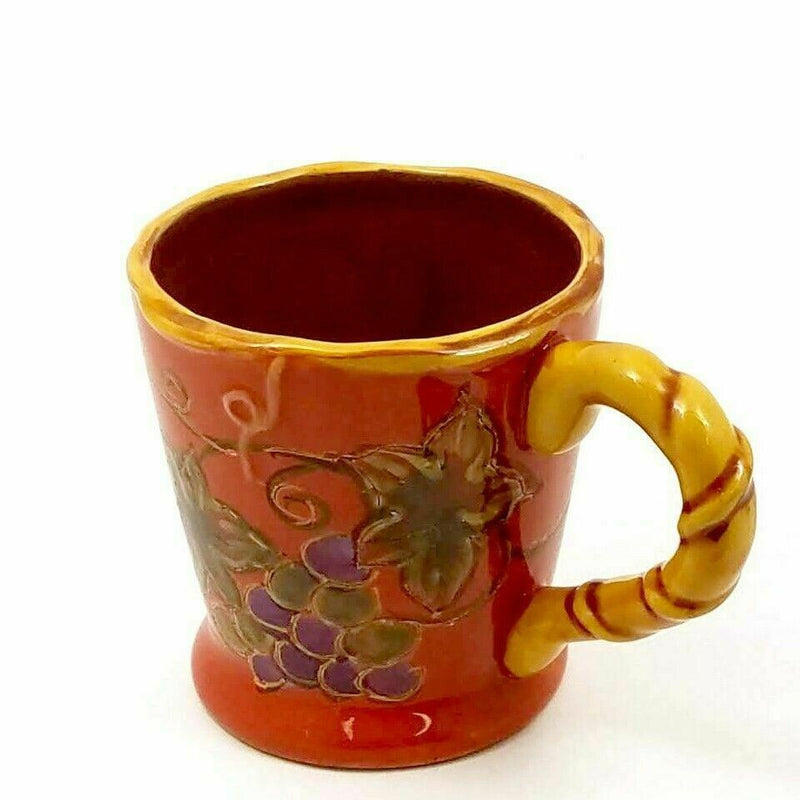 Load image into Gallery viewer, Coffee Mug Floral Grape Vine Design Ceramic 16 oz Tea Cups