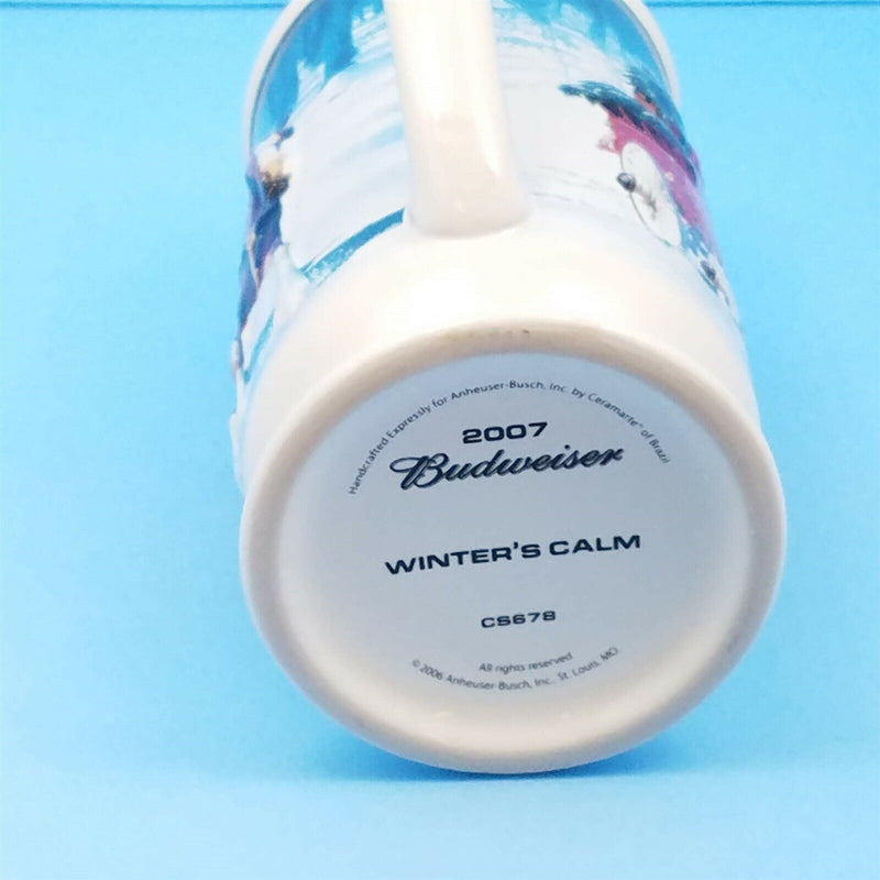 Load image into Gallery viewer, Budweiser Stein Christmas 2007 Mug with Gift Box and COA Winter's Calm CS678