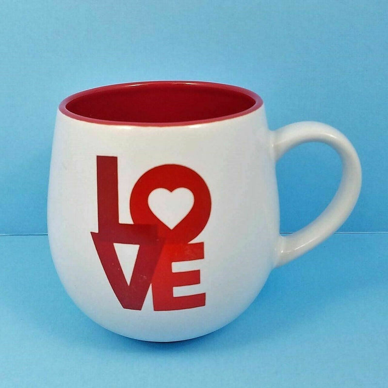 Load image into Gallery viewer, Coffee Mug Cup Love in Red and White Colors by Blue Sky Spectrum 17oz 483ml