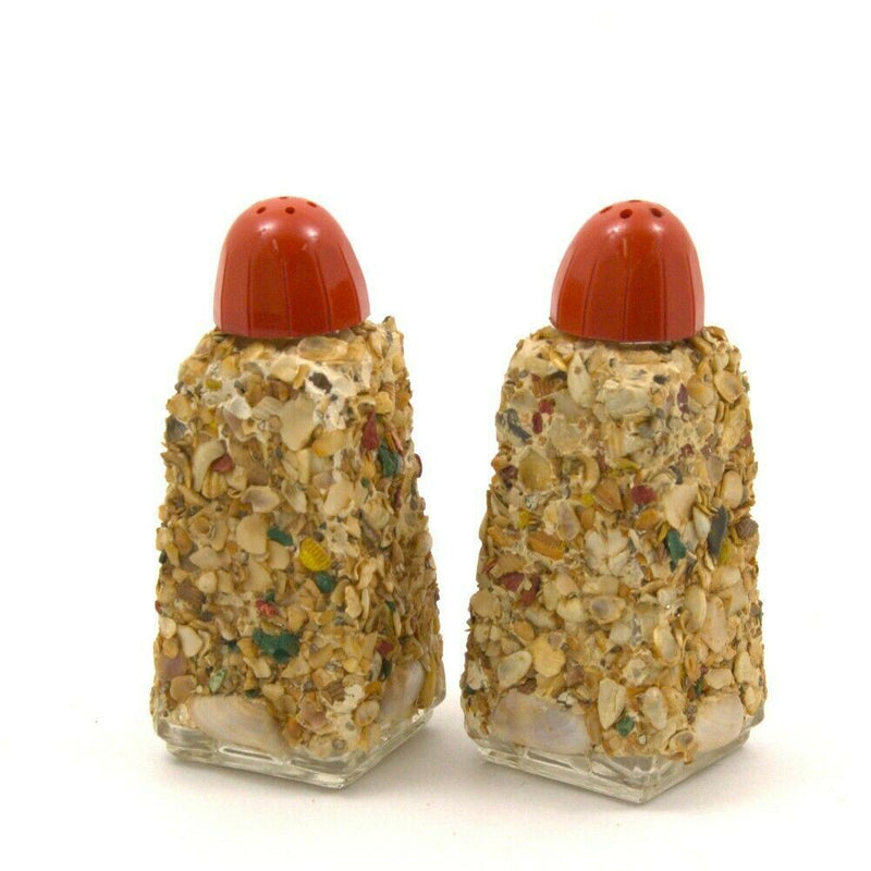 Load image into Gallery viewer, Vintage Florida Salt and Pepper Shakers Decorated with Shells