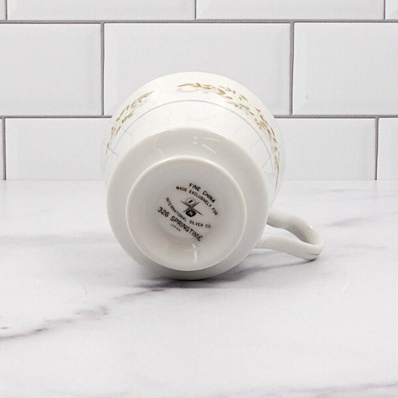 Load image into Gallery viewer, Springtime 4 Saucer & Cup Set for Tea or Coffee Mug Ceramic International Silver