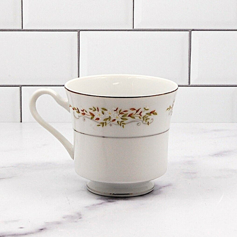 Load image into Gallery viewer, Springtime 4 Saucer & Cup Set for Tea or Coffee Mug Ceramic International Silver