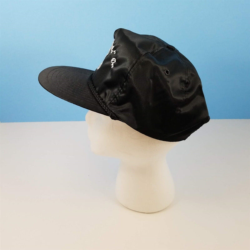 Load image into Gallery viewer, Get Your Kicks on Route 66 Vintage Trucker Hat Satin Black Adjustable Nostalgia