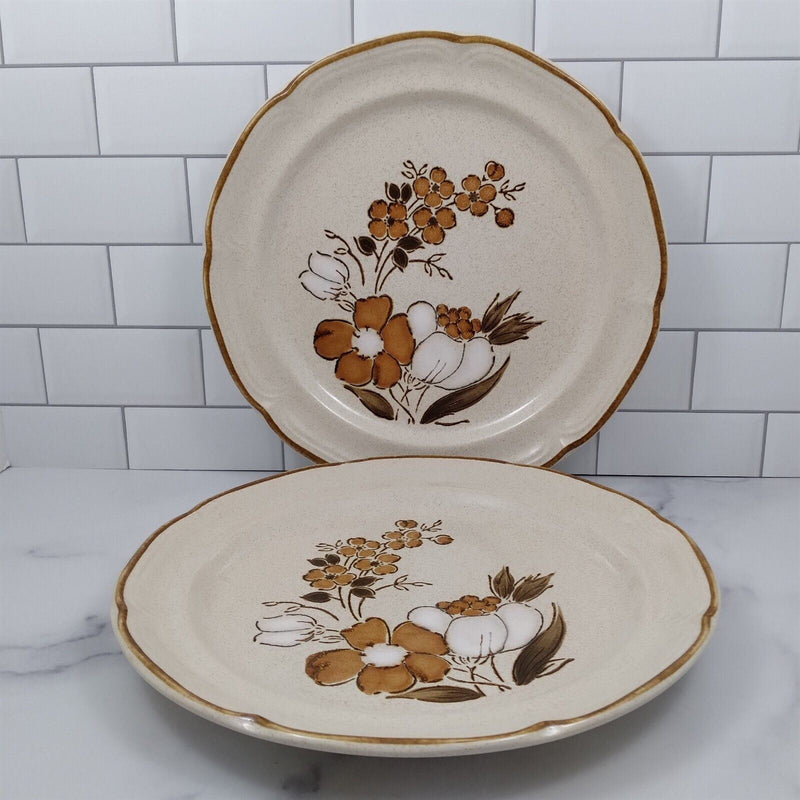 Load image into Gallery viewer, Hearthside Autumn Fair Baroque Set of 2 Dinner Plates 10” 27cm Floral Tableware