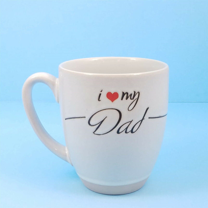 Load image into Gallery viewer, I Love Dad Coffee Mug Ceramic White Tea Cup 17oz by Blue Sky 483ml