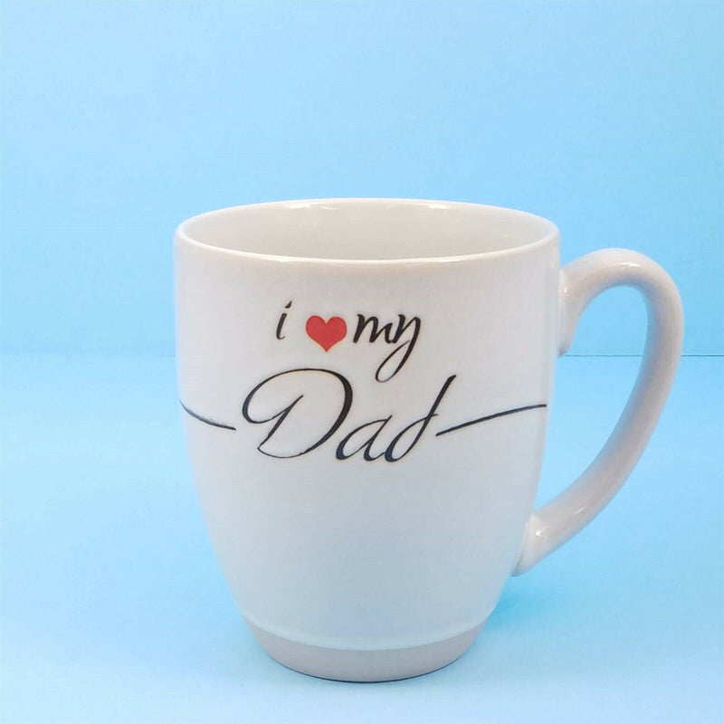 Load image into Gallery viewer, I Love Dad Coffee Mug Ceramic White Tea Cup 17oz by Blue Sky 483ml