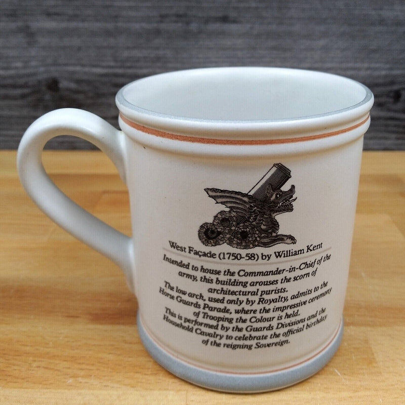 Load image into Gallery viewer, 3 Denby Historical Architecture Mugs Horse Guards Hampton Court St Paul's Cups