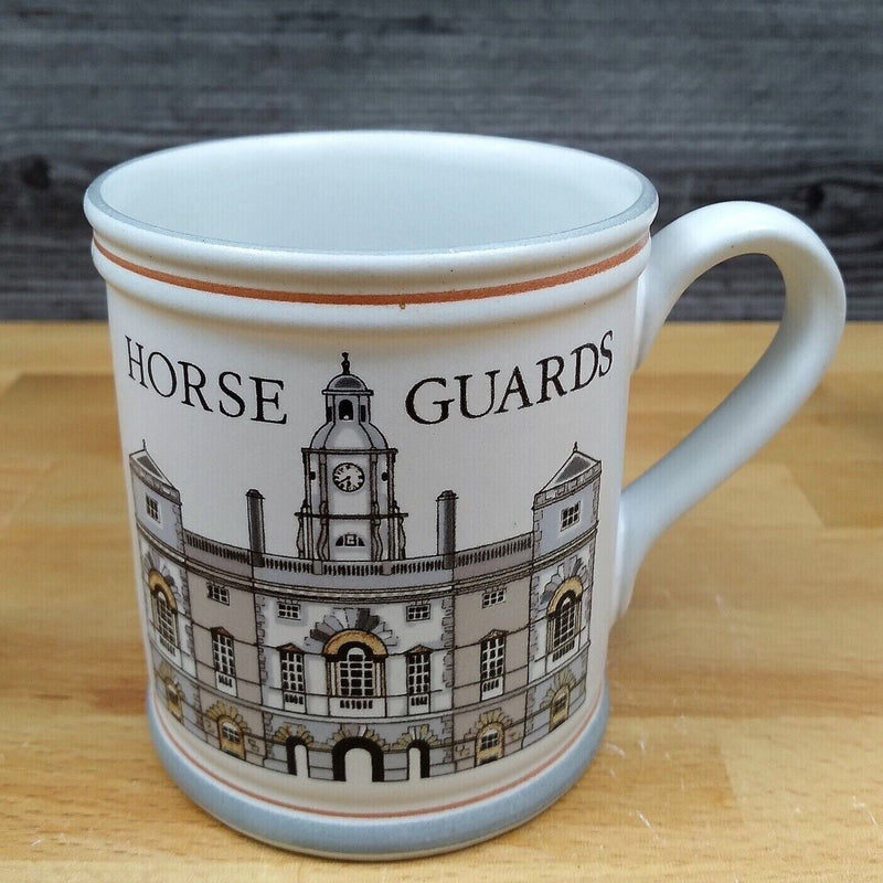 Load image into Gallery viewer, 3 Denby Historical Architecture Mugs Horse Guards Hampton Court St Paul's Cups