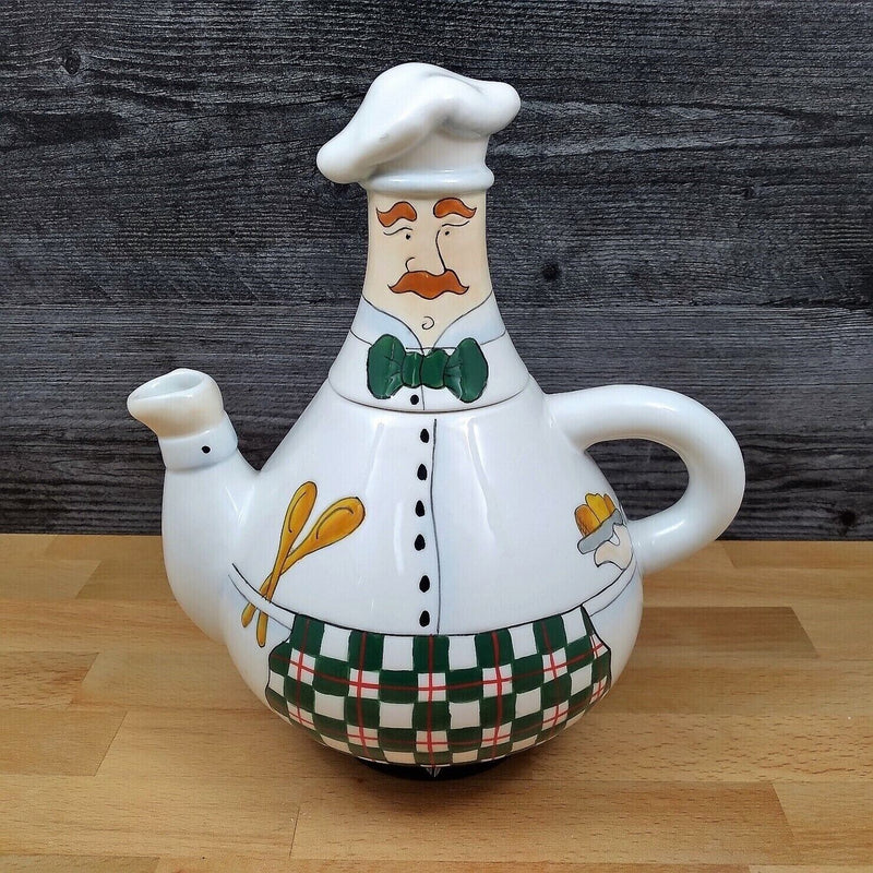Load image into Gallery viewer, Italian Chef Tracy Flickenger Ceramic Teapot Kitchen Decor Bella Casa by Ganz