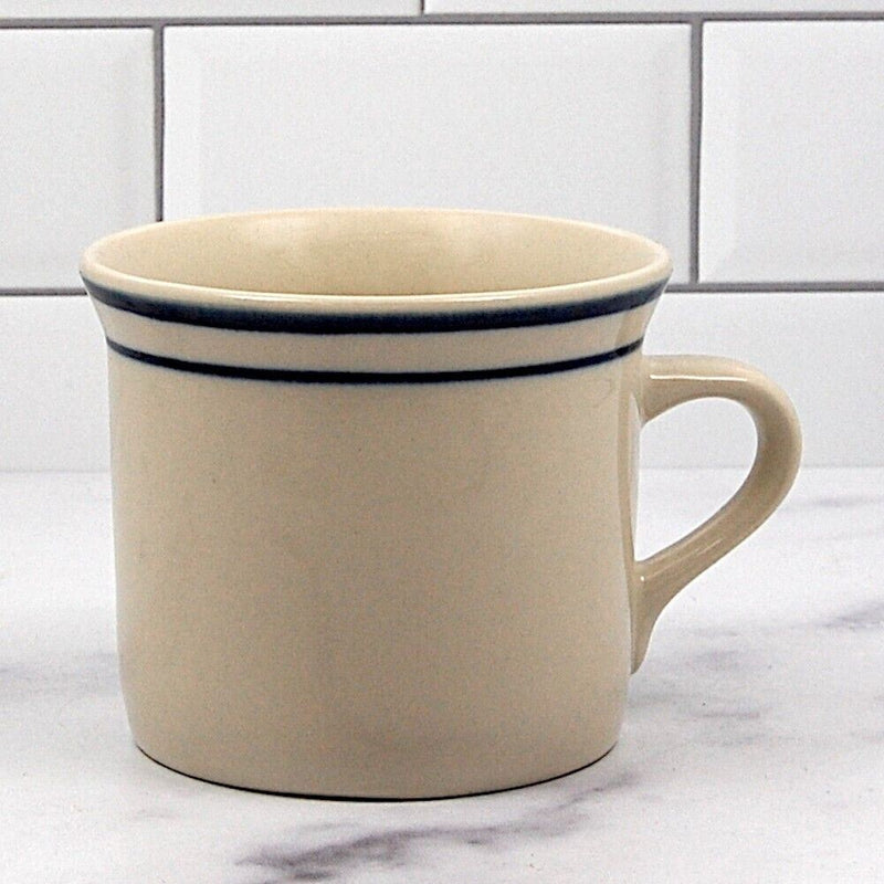 Load image into Gallery viewer, Brickoven Scandia Blue Stoneware Set of 4 Tea Cup & Saucer Coffee Mugs