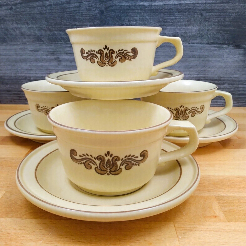 Load image into Gallery viewer, Pfaltzgraff Village Set of 4 Tea Cups and Saucers Made in USA