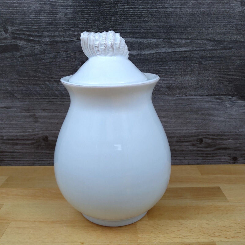 Load image into Gallery viewer, Laguna Coastal Shell Canister 8" Blue Carafe Nautical Sea Life Jug by Blue Sky