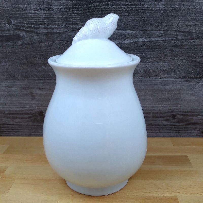 Load image into Gallery viewer, Laguna Coastal Shell Canister 9" Blue Carafe Decorative Nautical Sea Life Jug