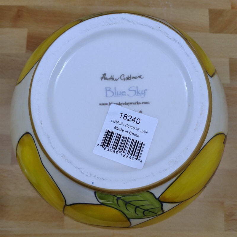 Load image into Gallery viewer, Lemon Cookie Jar Biscotti Canister by Blue Sky Heather Goldminc