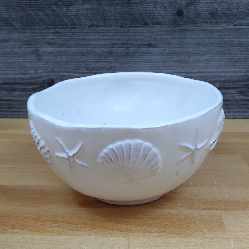 Load image into Gallery viewer, Laguna Coastal Shell White Bowl Decorative Sea Life Nautical by Blue Sky
