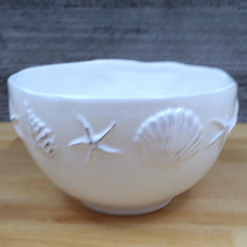 Load image into Gallery viewer, Laguna Coastal Shell White Bowl Decorative Sea Life Nautical by Blue Sky