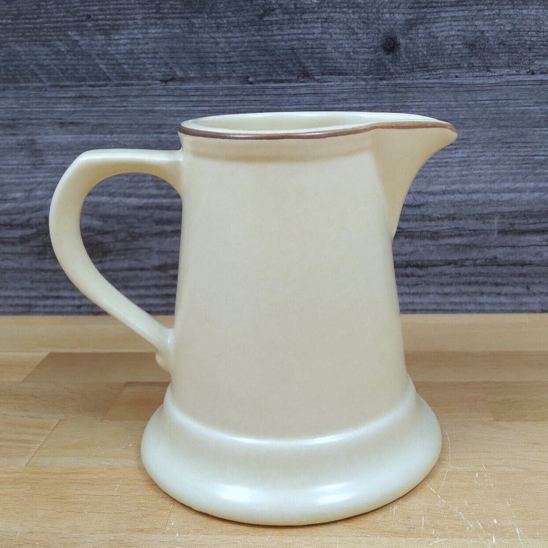 Load image into Gallery viewer, Pfaltzgraff Village Creamer Pitcher 6-26 Cream with Brown Floral USA Castle Mark