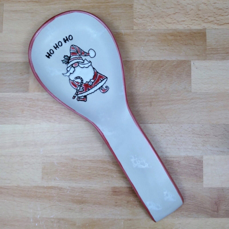 Load image into Gallery viewer, Barnaby Christmas Holiday Santa Spoon Rest Ceramic by Blue Sky Kitchen Decor