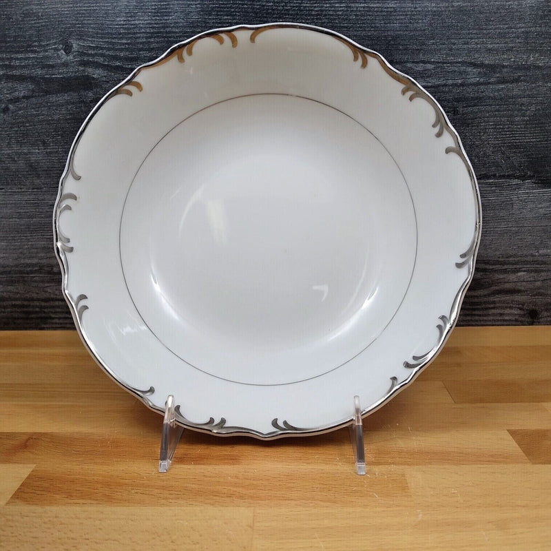 Load image into Gallery viewer, Mikasa Marlboro Vegetable Bowl with Verge Scalloped Platinum Border 9267