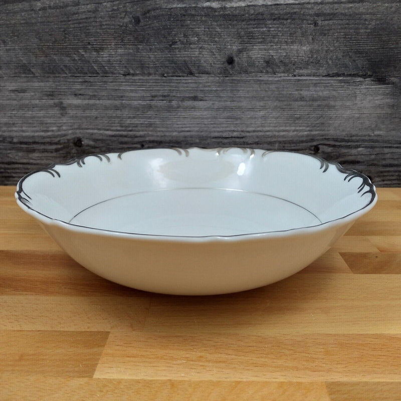Load image into Gallery viewer, Mikasa Marlboro Vegetable Bowl with Verge Scalloped Platinum Border 9267