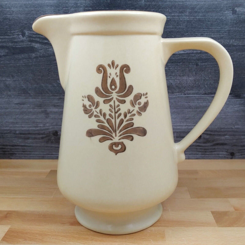 Load image into Gallery viewer, Pfaltzgraff Village 2-Qt Quart Pitcher 64oz 1970's Carafe USA Castle Stamp 416
