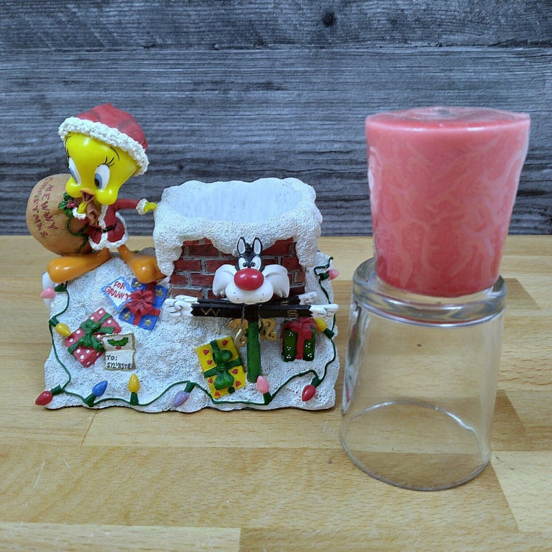 Load image into Gallery viewer, Tweety Chwistmas Candleholder Holiday Figure Sylvester Christmas by Danbury Mint