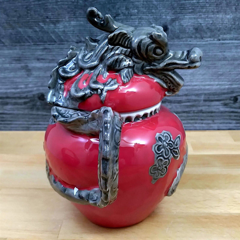 Load image into Gallery viewer, Red Dragon Sugar Bowl and Creamer Set Decorative by Blue Sky