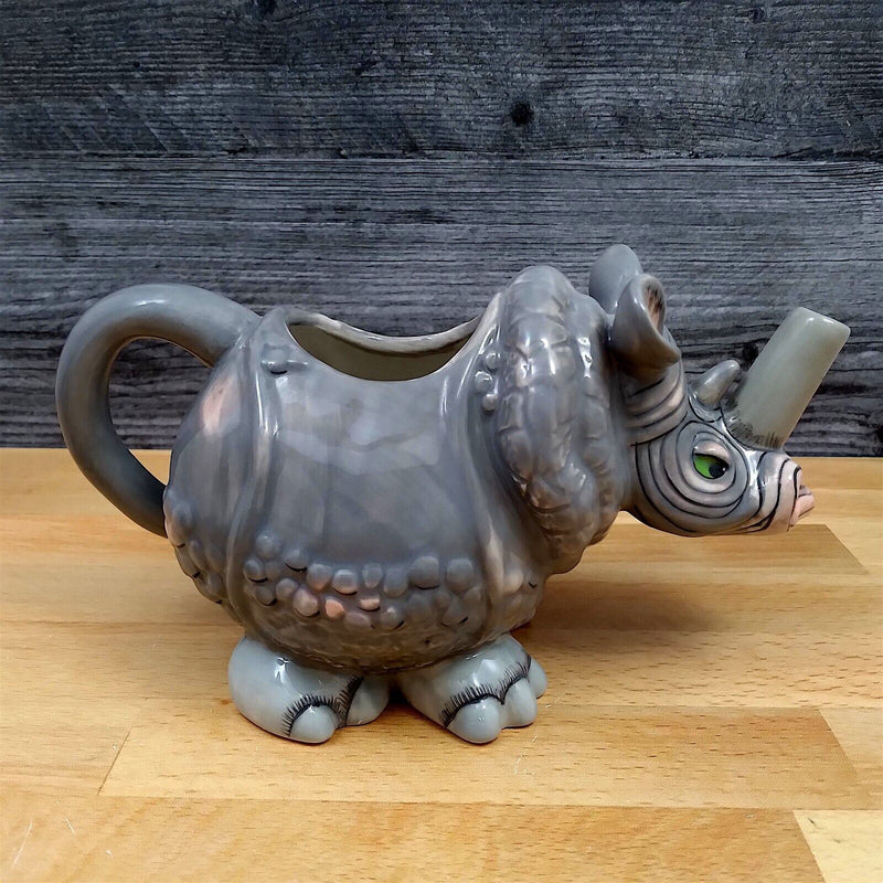 Load image into Gallery viewer, Rhino Sugar Bowl and Creamer Set Rhinoceroses by Blue Sky Lynda Corneille