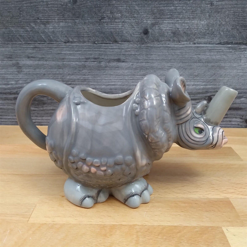 Load image into Gallery viewer, Rhino Sugar Bowl and Creamer Set Rhinoceroses by Blue Sky Lynda Corneille