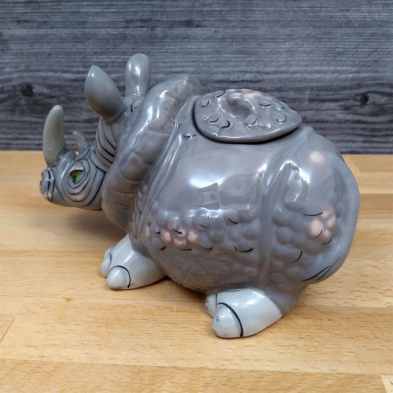 Load image into Gallery viewer, Rhino Sugar Bowl and Creamer Set Rhinoceroses by Blue Sky Lynda Corneille
