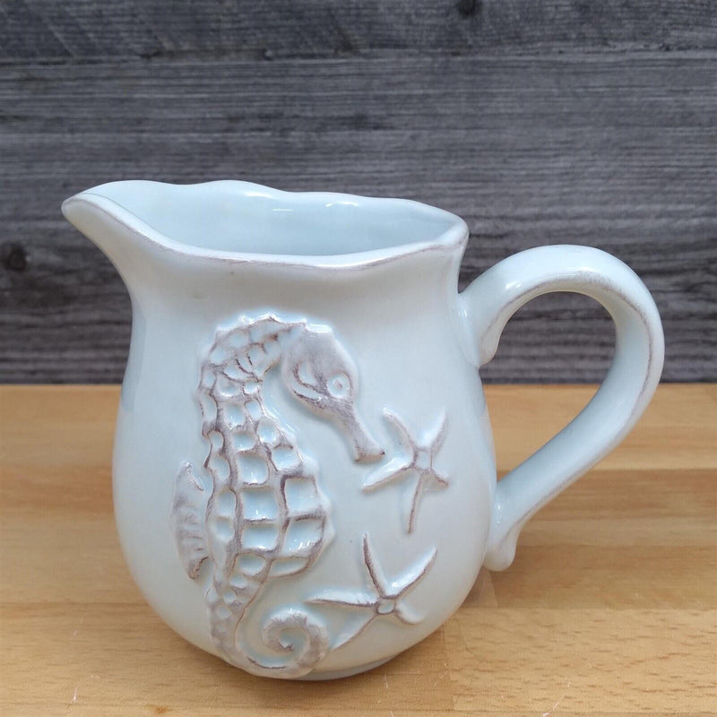 Load image into Gallery viewer, Laguna Coastal Shell Cream & Sugar Bowl Blue Nautical Sea Life by Blue Sky