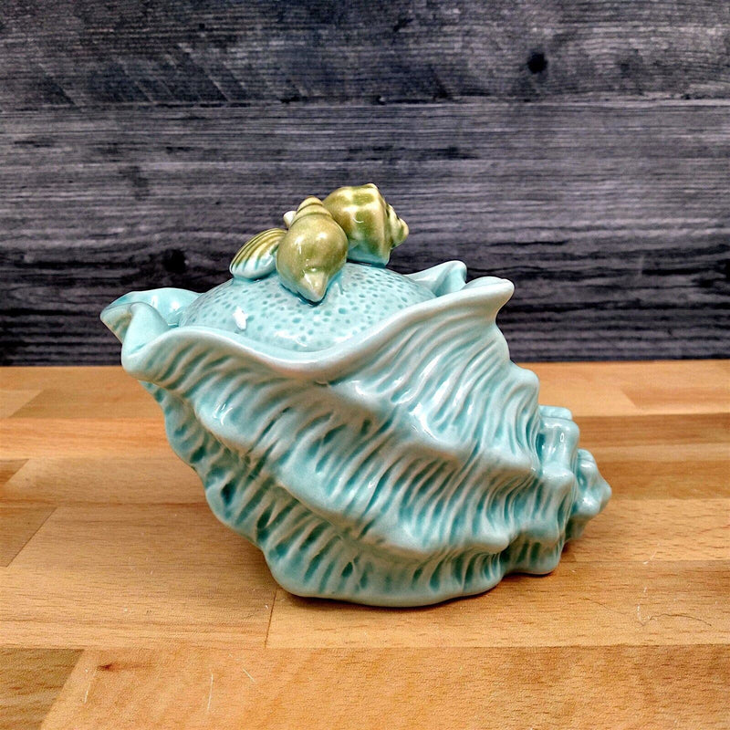 Load image into Gallery viewer, Shell Sugar Bowl Creamer and Tea Cup Saucer Set Decorative by Blue Sky