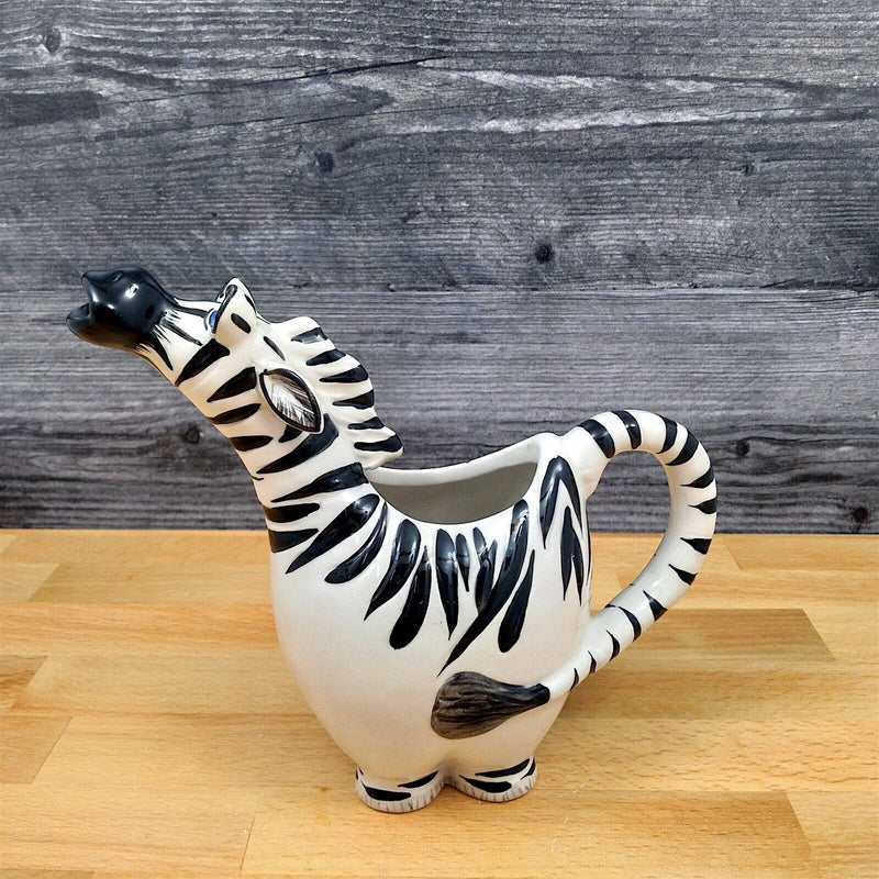 Load image into Gallery viewer, Zebra Sugar Bowl and Creamer Set Decorative by Blue Sky