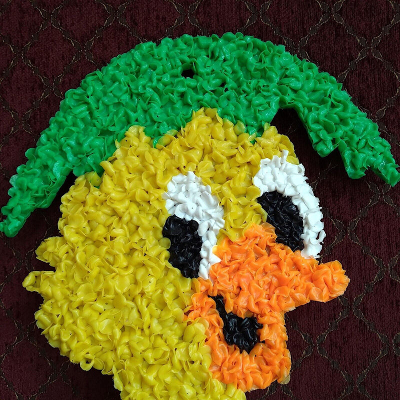 Load image into Gallery viewer, Green Easter Egg Baby Duck Hatching Duck Duckling Melted Plastic Popcorn Décor