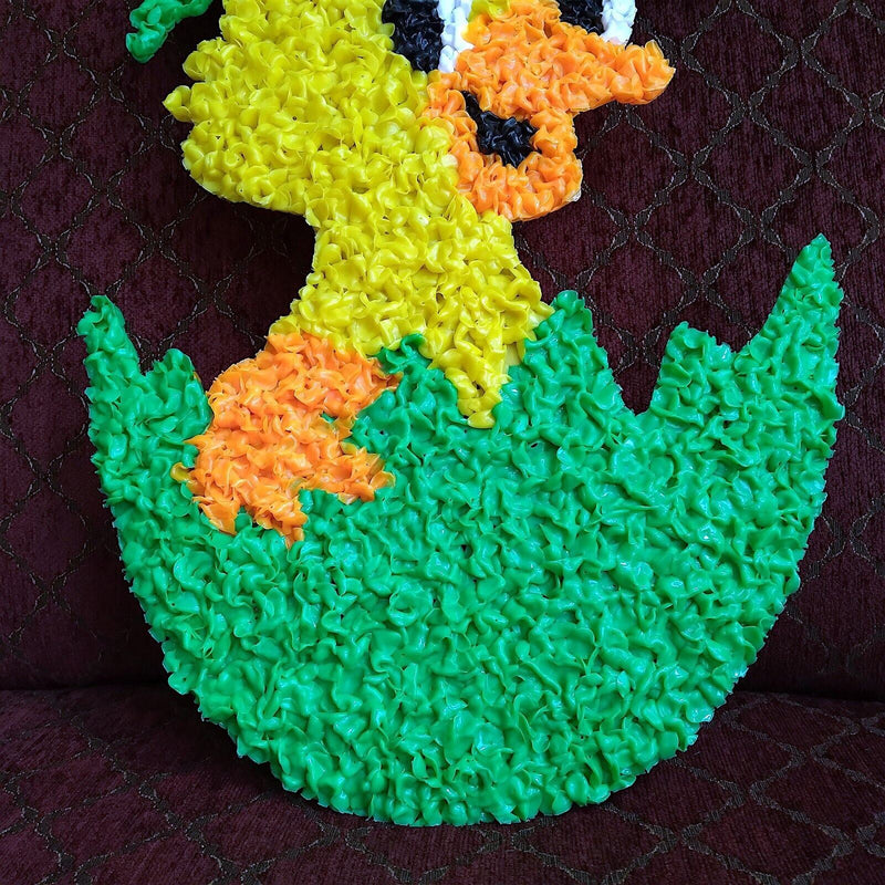 Load image into Gallery viewer, Green Easter Egg Baby Duck Hatching Duck Duckling Melted Plastic Popcorn Décor