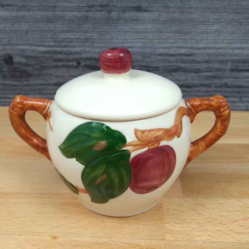 Load image into Gallery viewer, Franciscan Apple Sugar Bowl and Lid American California USA Stamp