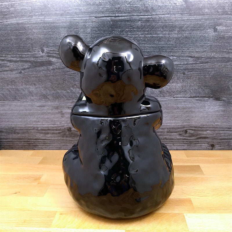 Load image into Gallery viewer, Bear in Beehive Cookie Candy Treat Jar Canister by Blue Sky Clayworks Ceramic